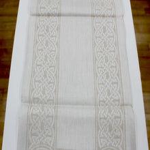 Load image into Gallery viewer, Damask Irish Linen Runner- &quot;Colmcille&quot; - 45&quot;