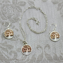 Load image into Gallery viewer, Oak Tree Necklace- Silver/Rose Gold