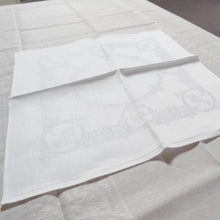 Load image into Gallery viewer, pattern of white Irish linen napkins in Celtic pattern