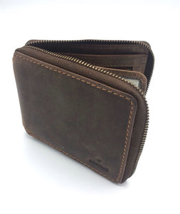 Mala Leather Cactus Zip Around Wallet