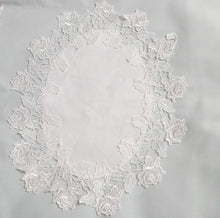 Load image into Gallery viewer, Oval Rose Table Centre/Doily (Lrg)