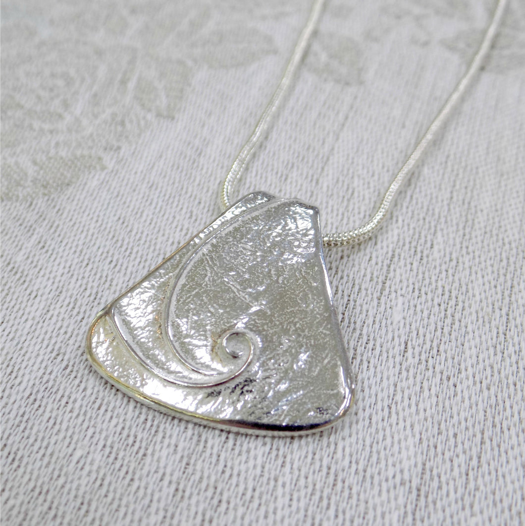 Reaction Pewter Swirl Necklace