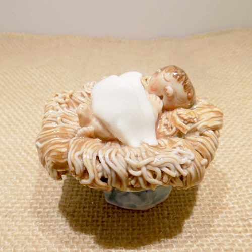 Ceramic baby Jesus nativity figure made in Ireland