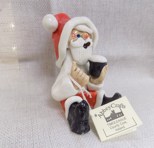 Handmade Santa Claus Figure with Pint