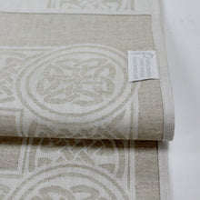 Load image into Gallery viewer, Damask Irish Linen Runner- &quot;Colmcille&quot; - 45&quot;