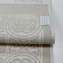 Load image into Gallery viewer, Damask Irish Linen Runner- &quot;Colmcille&quot; - 54&quot;