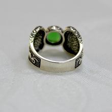 Load image into Gallery viewer, Celtic Warrior Ring- Green Stone