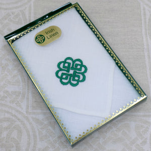 Irish Linen Handkerchief - Celtic Pattern