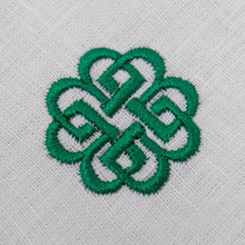 Load image into Gallery viewer, embroidered green celtic knot