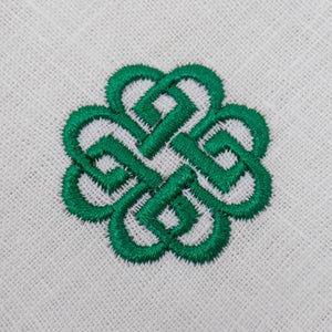 embroidered green celtic knot