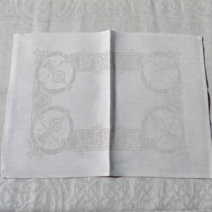 Irish linen placemat with celtic crosses