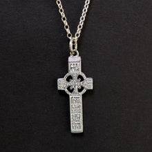 Load image into Gallery viewer, Sterling silver Irish cross of Muirdeach necklace