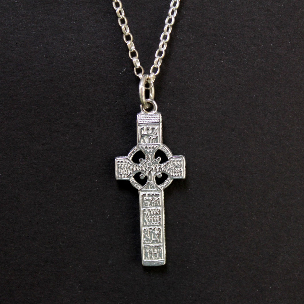 Sterling silver Irish cross of Muirdeach necklace
