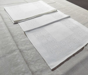 White Irish linen placemat