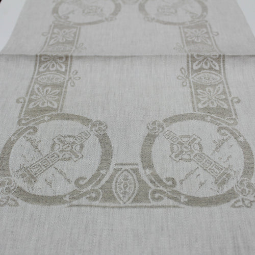 Damask Natural Irish Linen Placemat - 