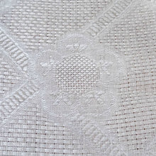 Load image into Gallery viewer, Flower detail on etamine Irish linen napkin
