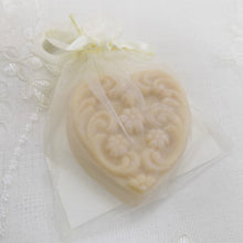 Load image into Gallery viewer, Flowery heart shaped irish goats milk soap