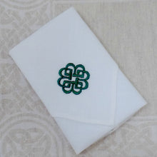 Load image into Gallery viewer, Irish Linen Handkerchief - Celtic Pattern
