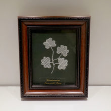 Load image into Gallery viewer, Limerick Lace shamrocks- Framed