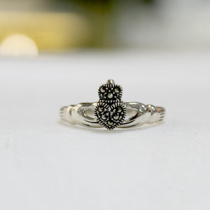 Marcasite Claddagh Ring