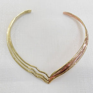 Two Tone Copper Wave Torc