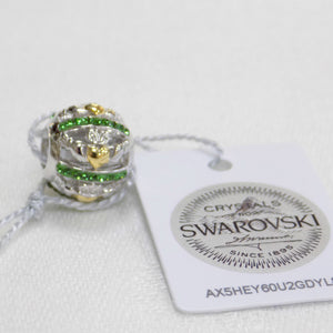 Claddagh bead charm with Swarovski crystal detail
