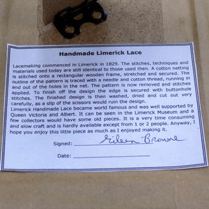 Limerick Lace shamrocks- Framed