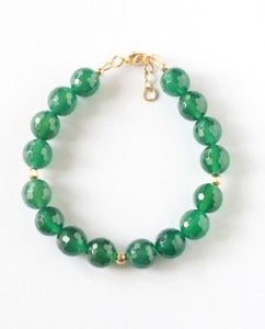 Green Agate Gold Bracelet