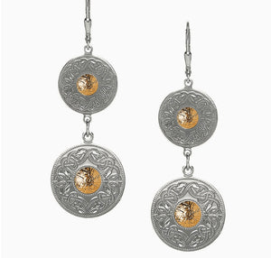 Celtic Warrior Double Drop Earrings