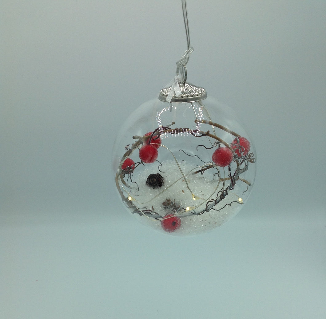 Hanging Berry Globe (light up)