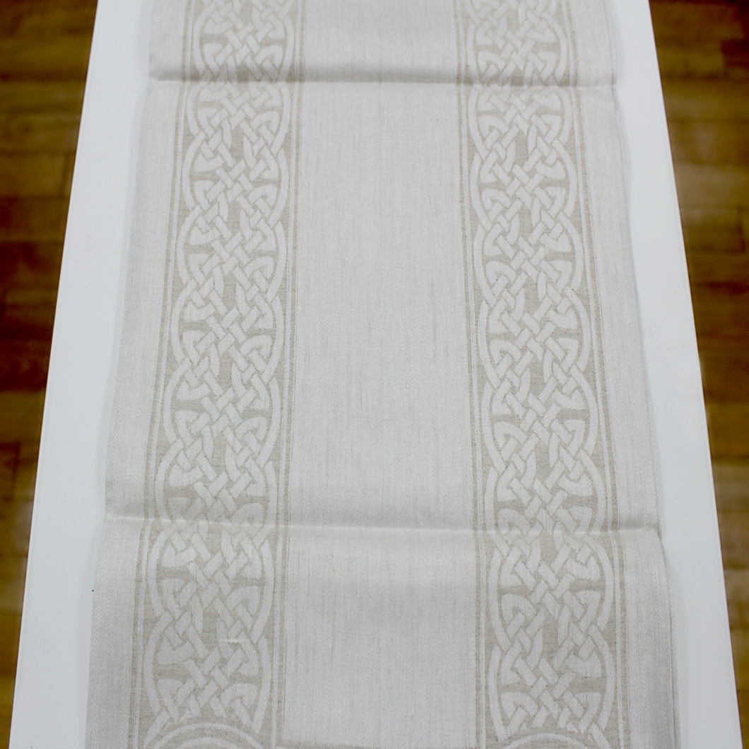 Damask Irish Linen Runner- 