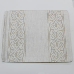 Damask Irish Linen Runner- "Colmcille" - 72"