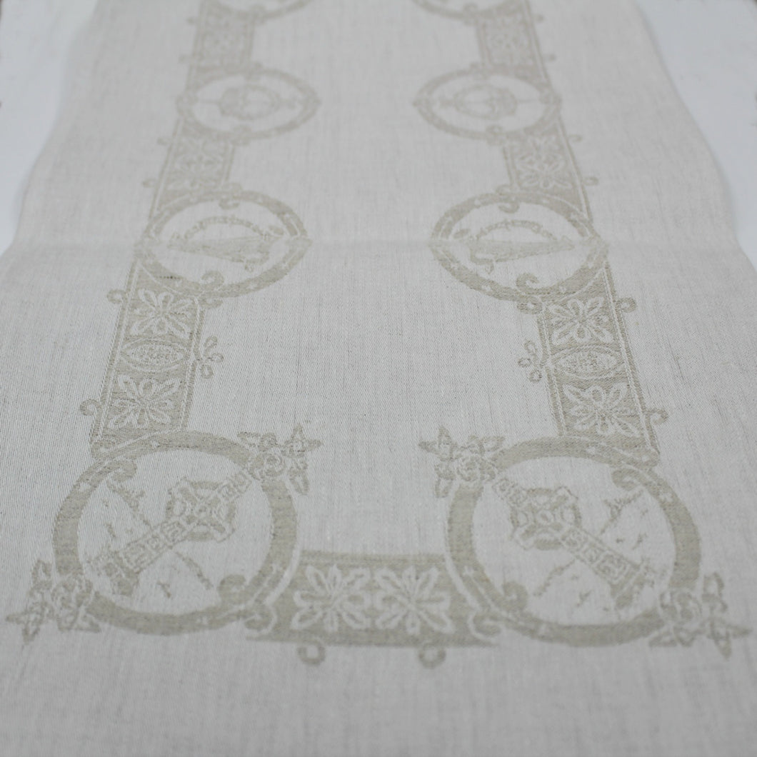 Damask Irish Linen Runner- Celtic- 12