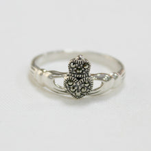 Load image into Gallery viewer, Marcasite Claddagh Ring
