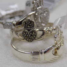 Load image into Gallery viewer, Marcasite Claddagh Ring