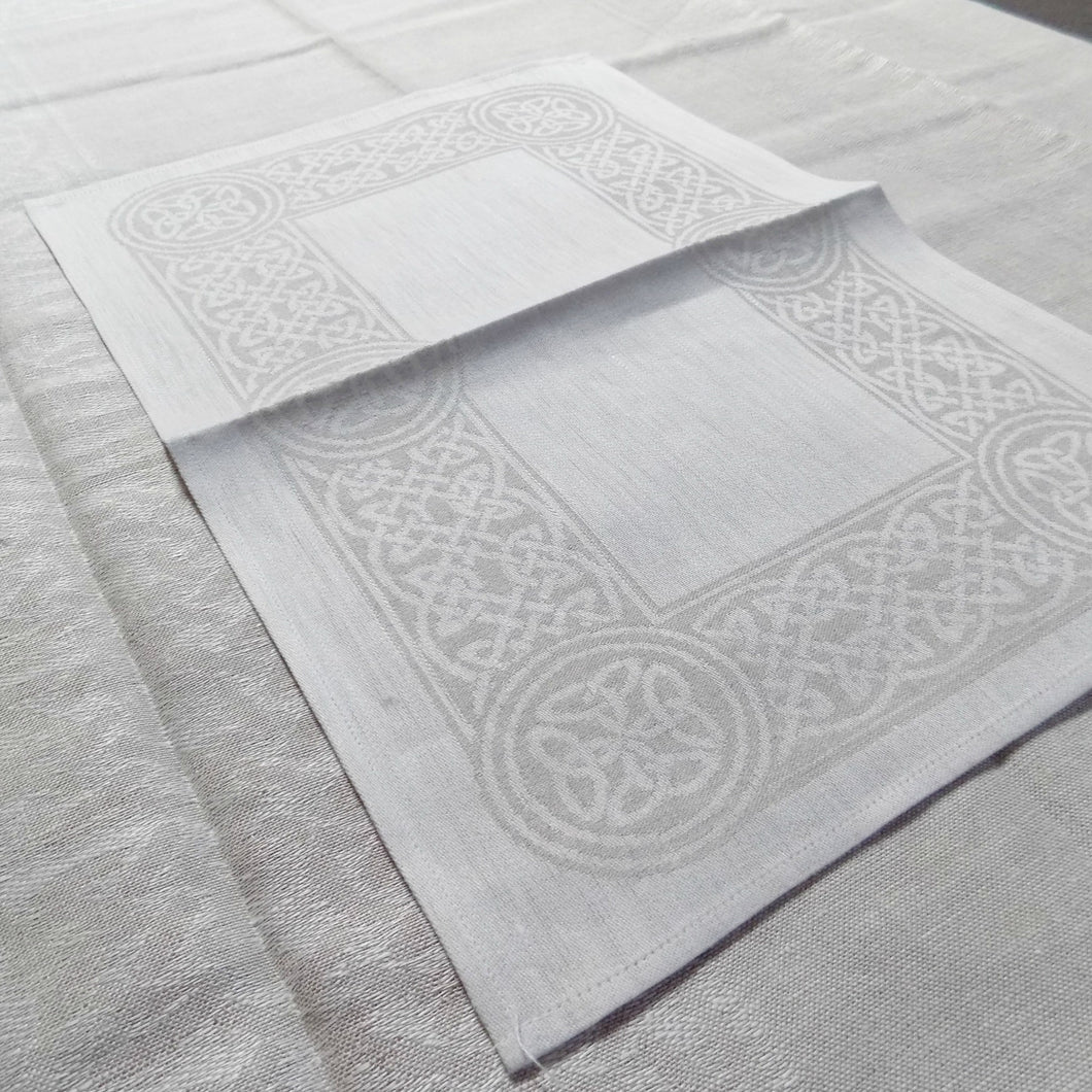 Irish linen tableware, Celtic weave placemat