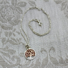 Load image into Gallery viewer, Oak Tree Necklace- Silver/Rose Gold
