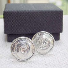 Load image into Gallery viewer, Celtic spiral cufflinks in pewter