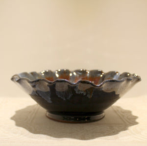 Rossa Pottery Bowl (Fluted edge)large
