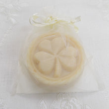 Load image into Gallery viewer, Round shamrock handmade goats milk soap