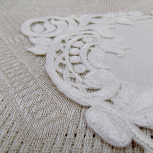"Hearts and Flowers" Lace Doily.
