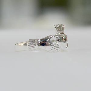 Sterling Silver Claddagh Ring- Larger Size or Mens