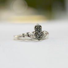 Load image into Gallery viewer, Marcasite Claddagh Ring