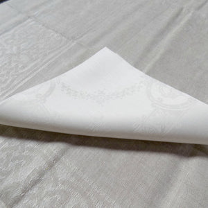 Damask Irish Linen Napkin - "Celtic", White