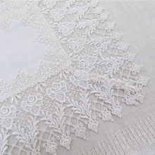 Load image into Gallery viewer, detail of an intricate square lace doily or table centre