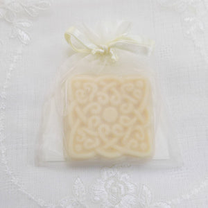 square celtic design goats milk soap