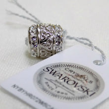 Load image into Gallery viewer, Silver &amp; White Swarovski Trinity Bead