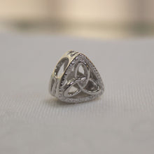 Load image into Gallery viewer, Diamond Set Trinity Triangle Charm