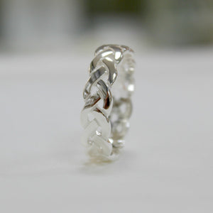 Celtic sterling silver ring large sizes