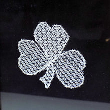Load image into Gallery viewer, Framed Limerick lace shamrock (Style 2)